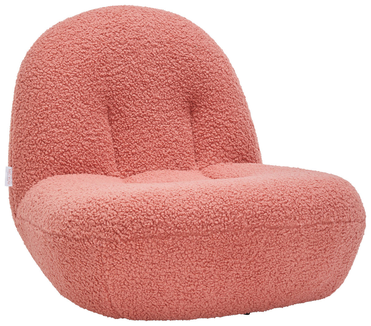 SESSEL Bouclé Koralle    - Koralle/Schwarz, MODERN, Textil/Metall (74/67/93cm) - MID.YOU