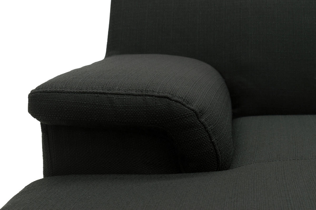 CloseUp von MID.YOU ECKSOFA Schwarz Webstoff.