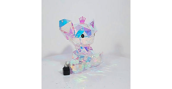 TISCHLEUCHTE - Transparent/Perlmutt, Trend, Kunststoff (21/27/30cm) - Novel