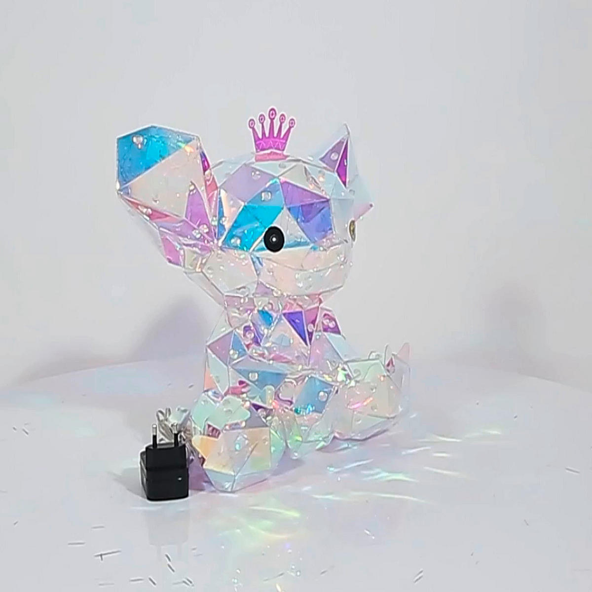 TISCHLEUCHTE - Transparent/Perlmutt, Trend, Kunststoff (21/27/30cm) - Novel