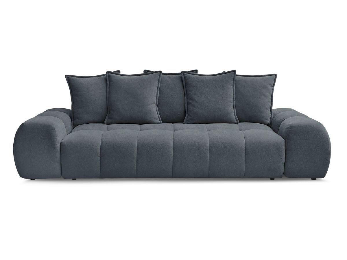 3-SITZER-SOFA EVEREST Struktur Dunkelblau  - Schwarz/Dunkelblau, MODERN, Kunststoff/Textil (278/90/115cm)