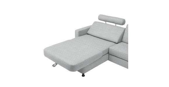 ECKSOFA in Webstoff Hellgrau  165/257 cm  - Hellgrau/Schwarz, Design, Kunststoff/Textil (165/257cm) - Xora