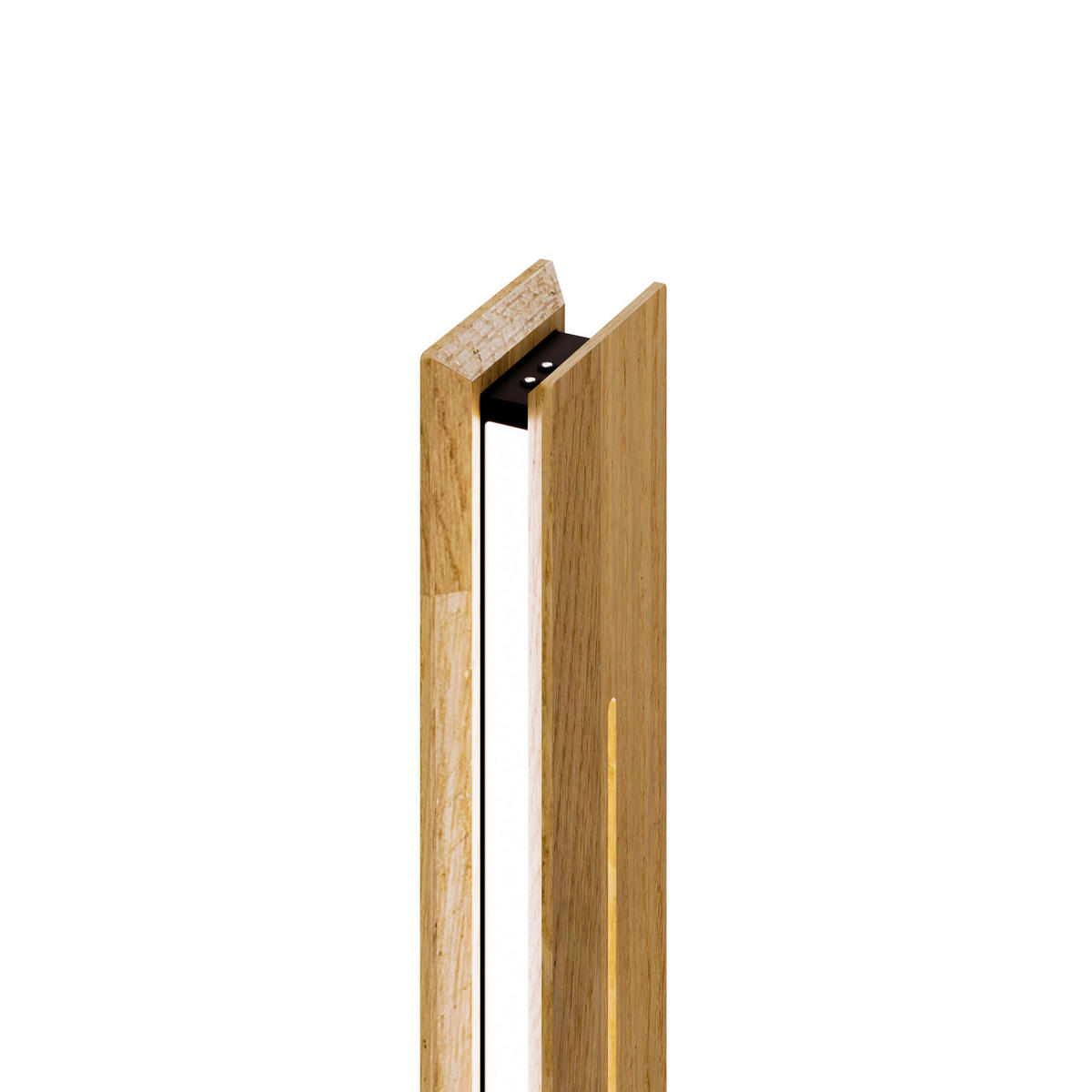LED-STEHLEUCHTE Mexico Horizon 24/150 cm  - Eichefarben/Schwarz, Natur, Holz/Metall (24/150cm)