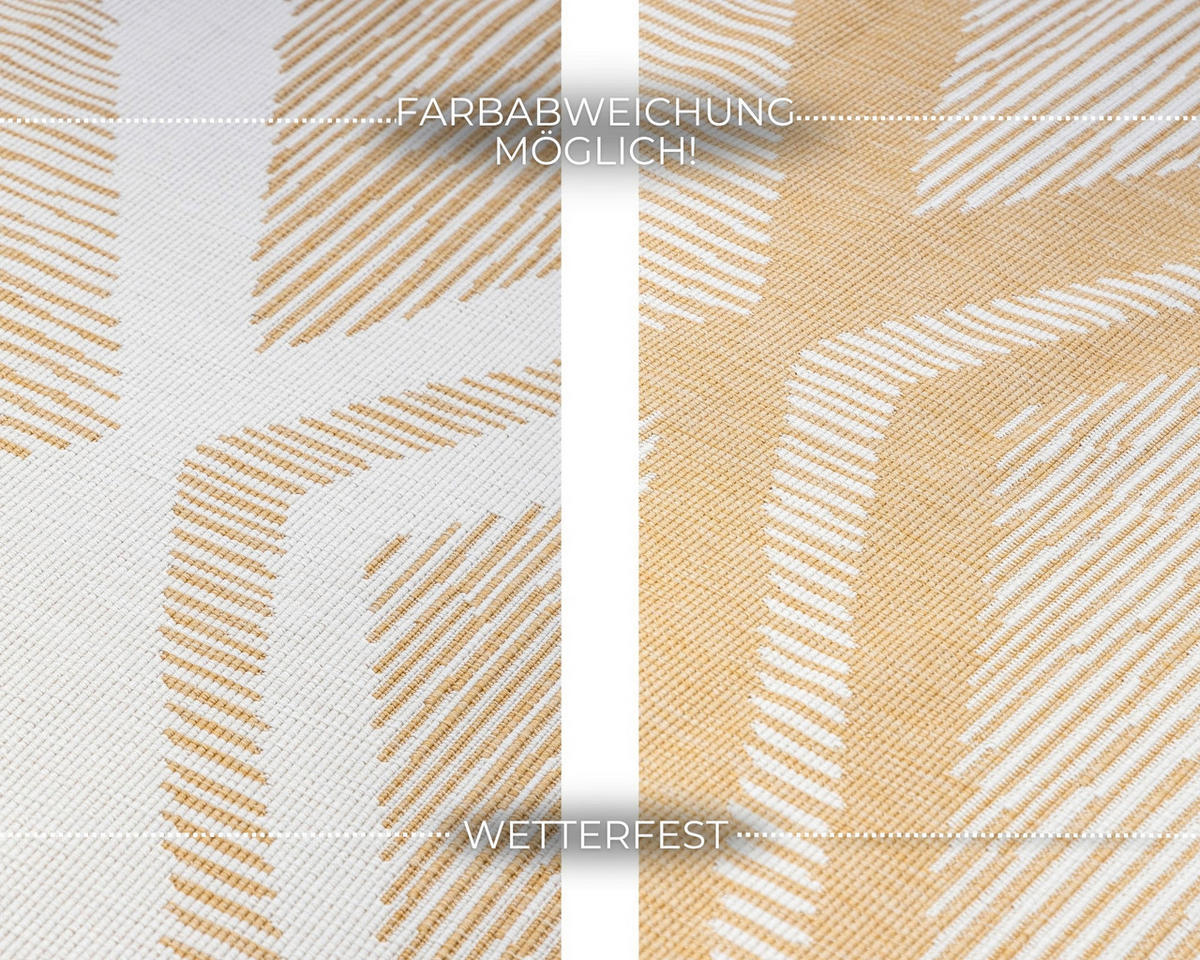 OUTDOORTEPPICH 120/170 cm Gemini Weiß, Honig  - Weiß/Honig, Design, Kunststoff (120/170cm)