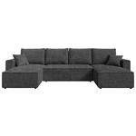 WOHNLANDSCHAFT  in Cord Anthrazit  - Anthrazit/Schwarz, KONVENTIONELL, Kunststoff/Textil (140/305/140cm) - Carryhome