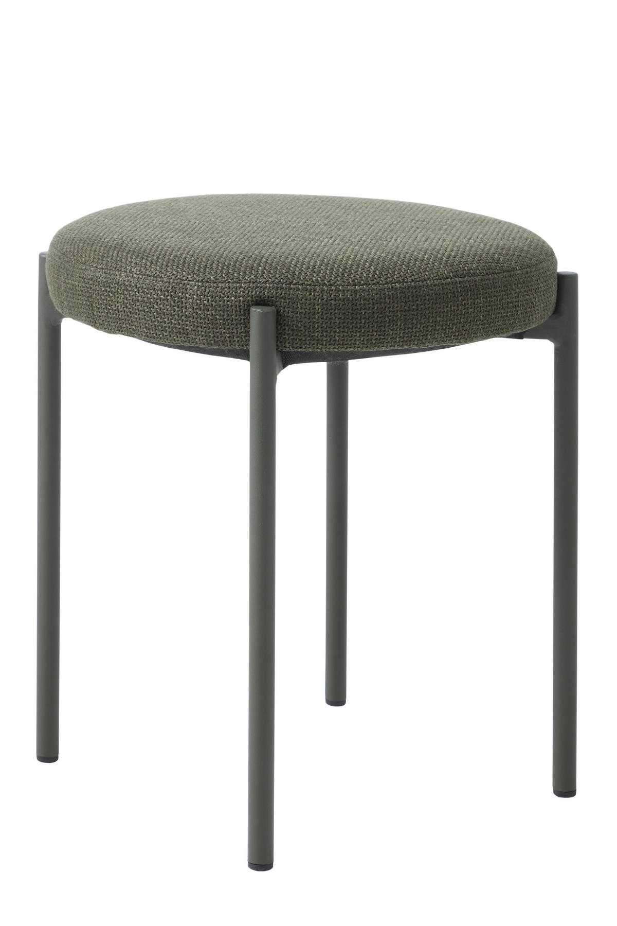 HOCKER Webstoff Olivgrün  - Olivgrün, Basics, Textil/Metall (43,5/48/43,5cm) - Xora