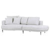 HÖRNSOFFA i chenille gråvit  - gråvit/svart, Klassisk, metall/textil (140/275cm) - Best Price
