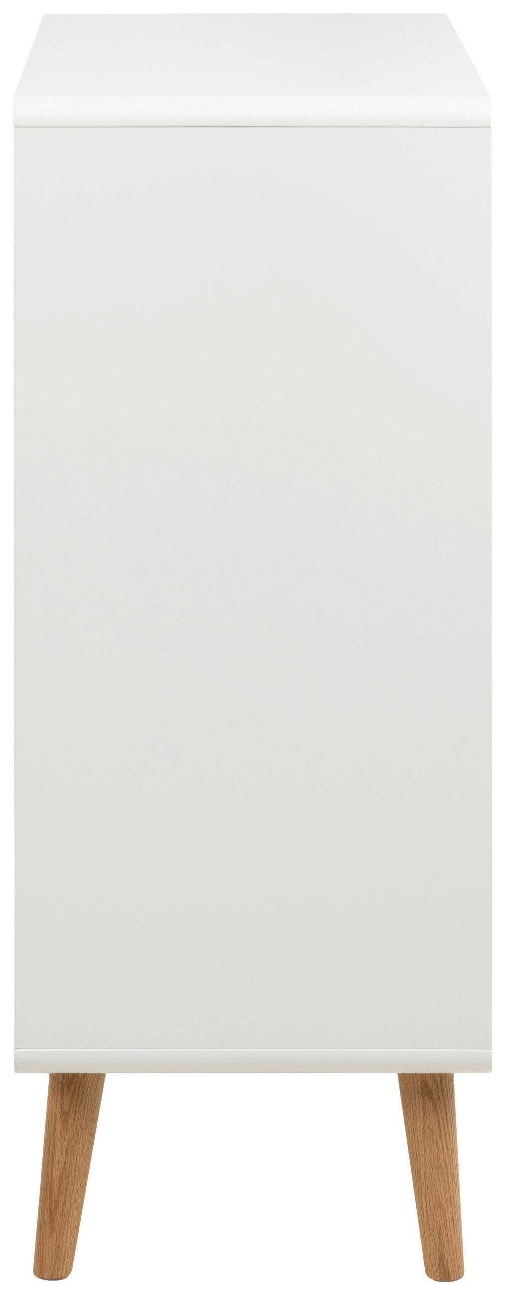KOMODA, bela, barve hrasta  - barve hrasta/bela, Design, leseni material/les (80/100/40cm) - MID.YOU