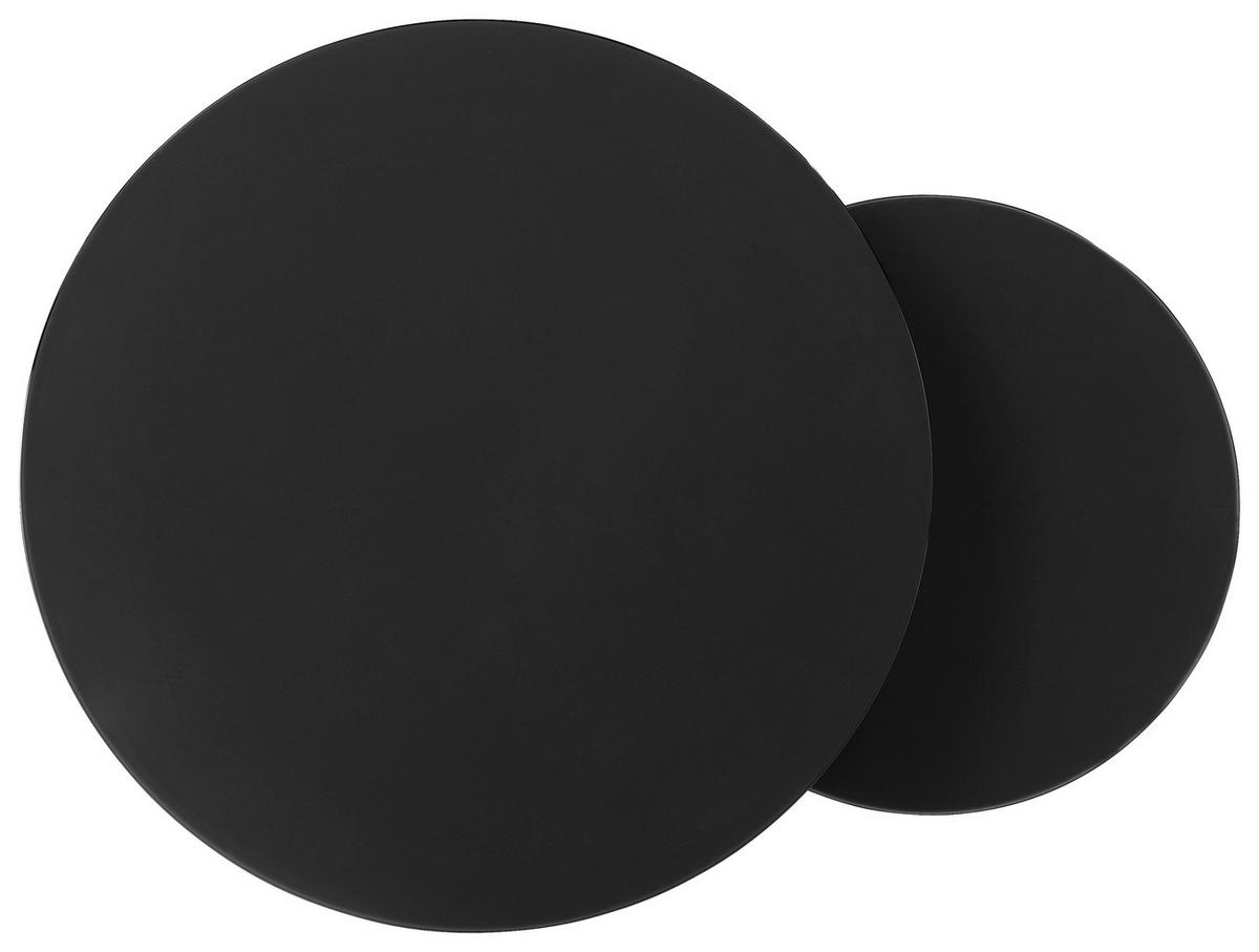 COUCHTISCH in Metall, Glas 87,5/65/45 cm  - Schwarz, Design, Glas/Metall (87,5/65/45cm) - Carryhome