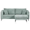 ECKSOFA in Cord Olivgrün  - Schwarz/Olivgrün, Konventionell, Holz/Textil (212/155cm) - Carryhome
