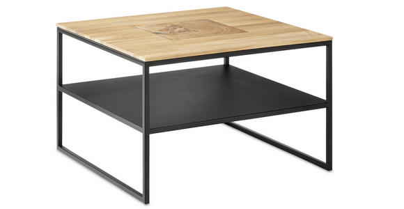 COUCHTISCH in Holz 65/65/41 cm - Schwarz, Design, Holz/Metall (65/65/41cm) - Johann Jakob