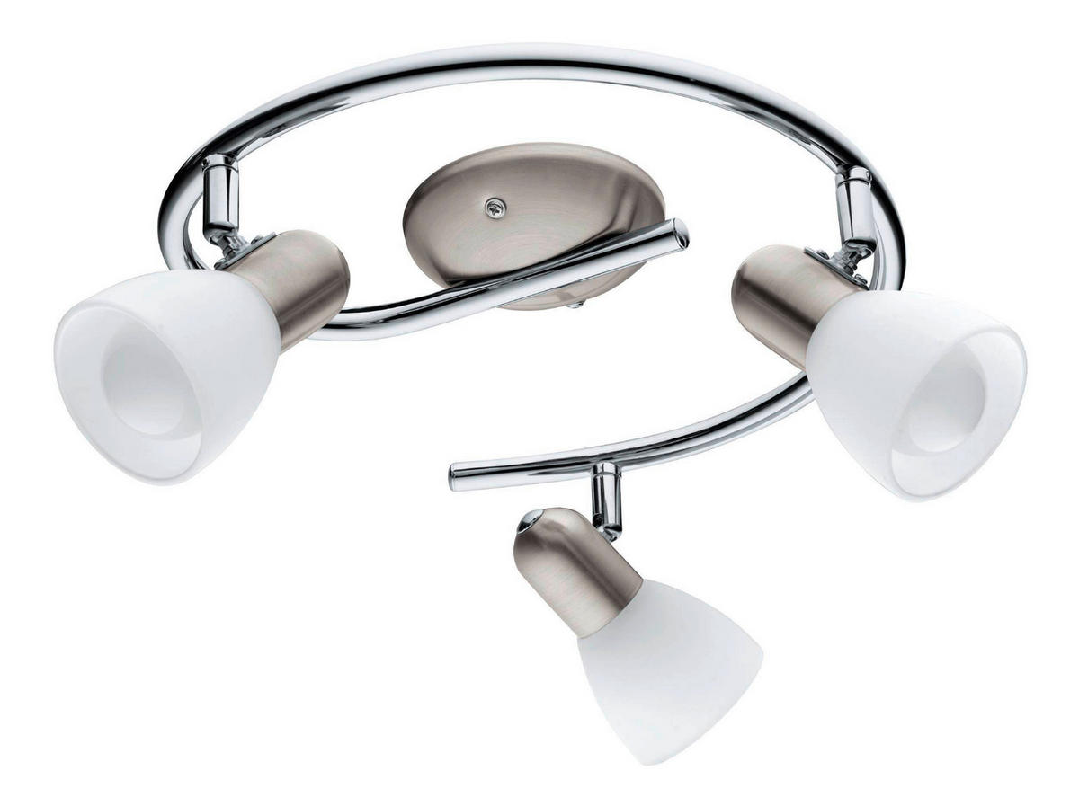 DECKENSPOTS 29,5/11,60 cm   - Chromfarben/Weiß, Basics, Glas/Metall (29,5/11,60cm) - Eglo