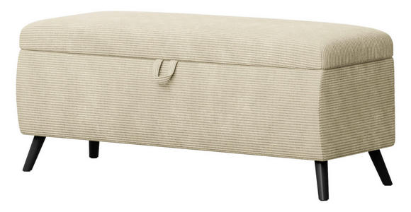 BETTBANK 145/45/50 cm - Beige/Schwarz, Trend, Holz/Textil (145/45/50cm) - Esposa
