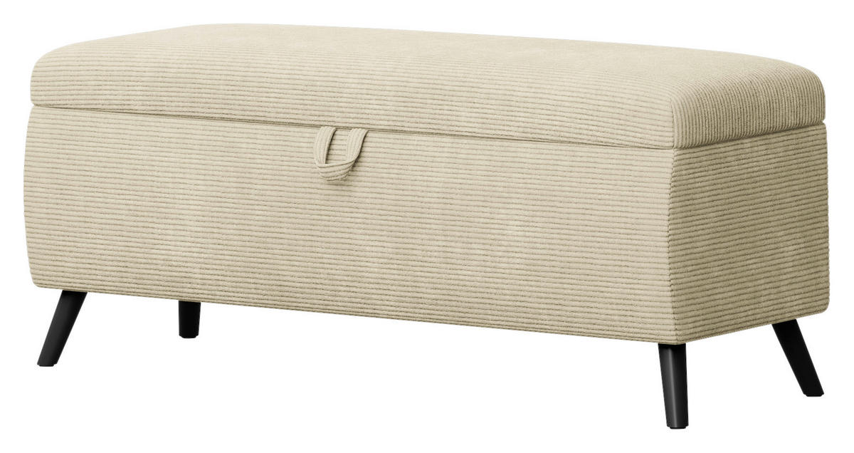 BETTBANK 145/45/50 cm   - Beige/Schwarz, Trend, Holz/Holzwerkstoff (145/45/50cm) - Esposa