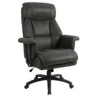 CHEFSESSEL Velours Schwarz  - Schwarz, MODERN, Kunststoff/Textil (84/120-128/85cm) - MID.YOU