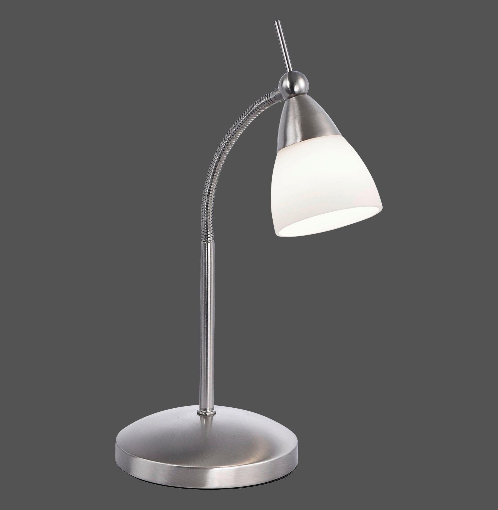 LED-TISCHLEUCHTE Pino 30/29.5/45 cm   - Edelstahlfarben, Basics, Glas/Metall (30/29.5/45cm) - Paul Neuhaus