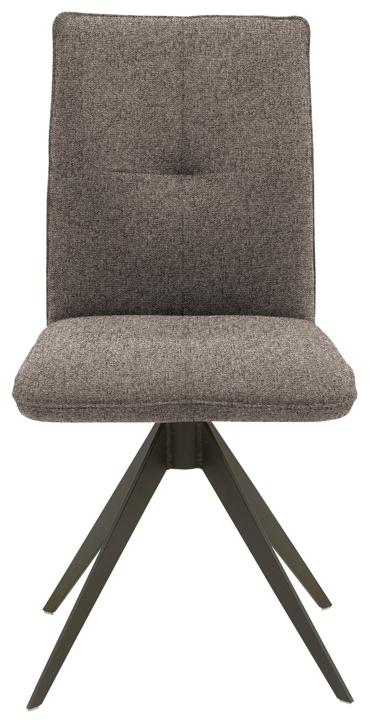 STUHL  in Stahl Flachgewebe Metall, Textil  - Hellbraun/Schwarz, Design, Textil/Metall (46/91/62cm) - Dieter Knoll