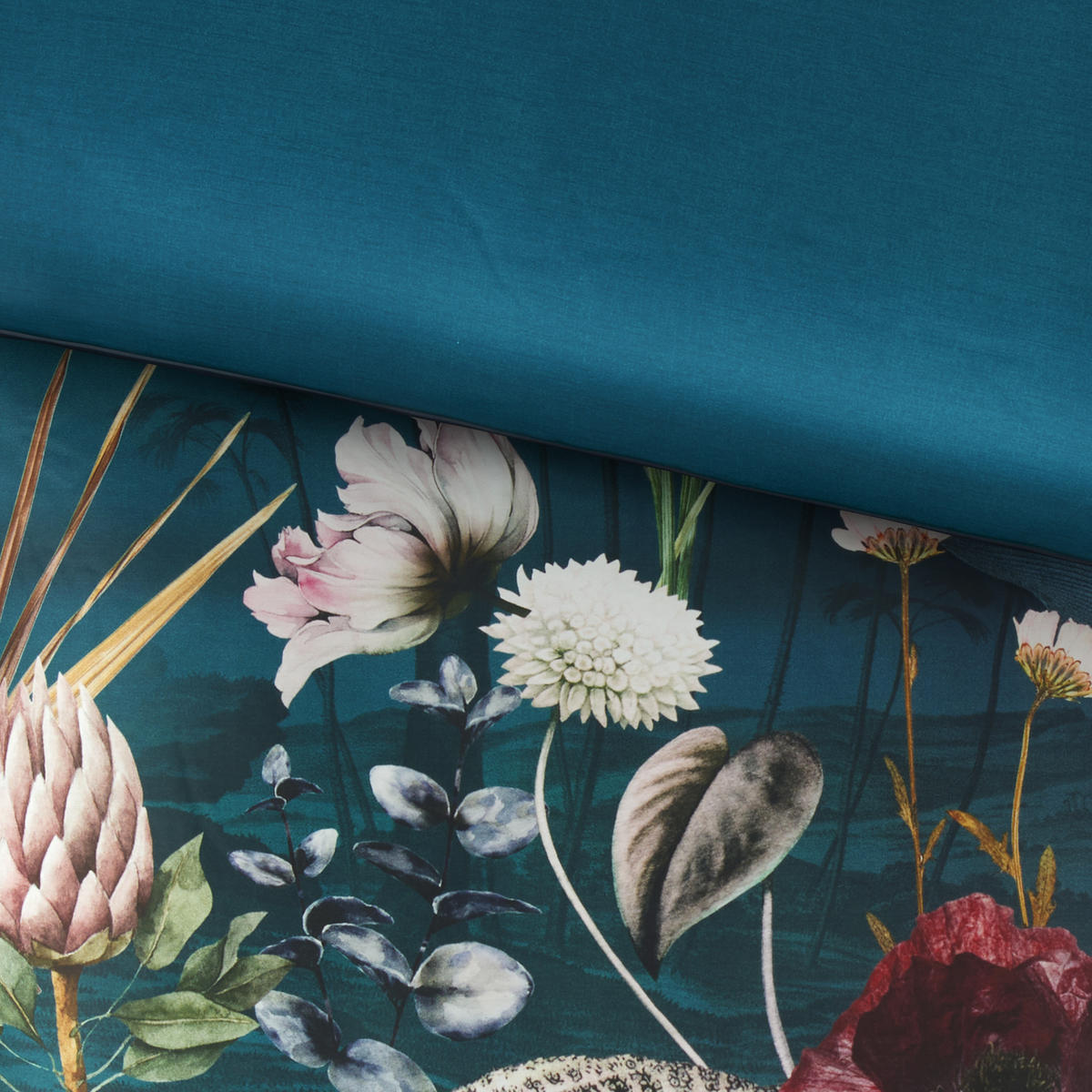WENDEBETTWÄSCHE Makosatin 135/200 cm  - Jadegrün, LIFESTYLE, Textil (135/200cm) - Ambiente