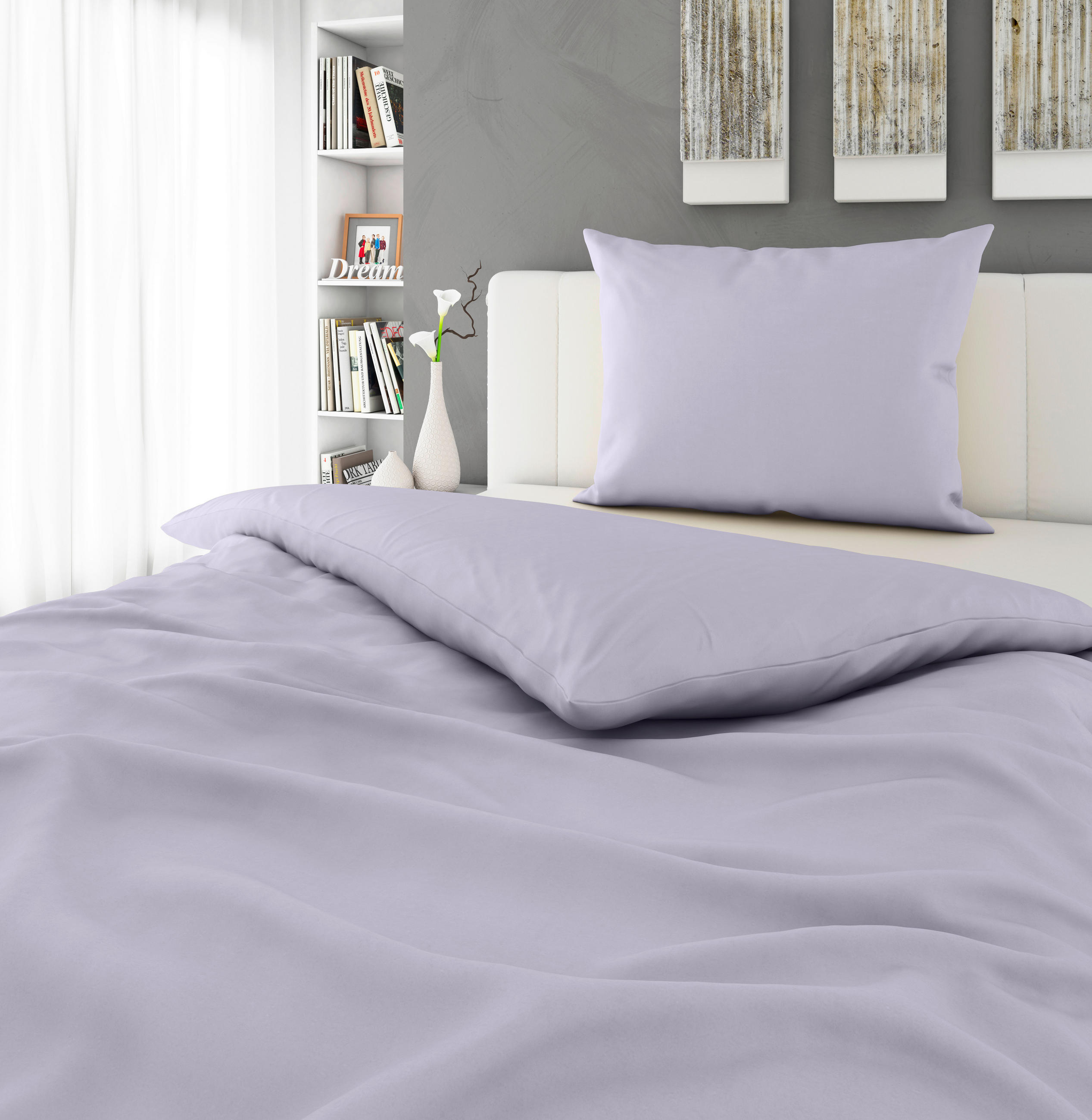 POSTELJINA TANJA 140/200 cm saten lila  - lila, Osnovno, tekstil (140/200cm) - Novel