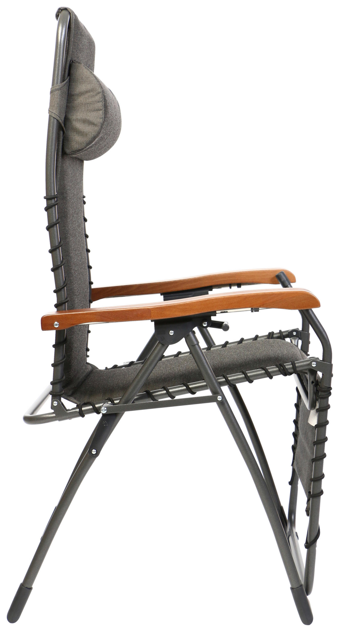 GARTEN-RELAXSESSEL 67/131/70 cm  - Anthrazit/Dunkelbraun, Basics, Holz/Textil (67/131/70cm)