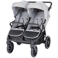 ZWILLINGSWAGEN  - Schwarz/Grau, Basics, Textil/Metall (100/110/75cm) - Jimmylee