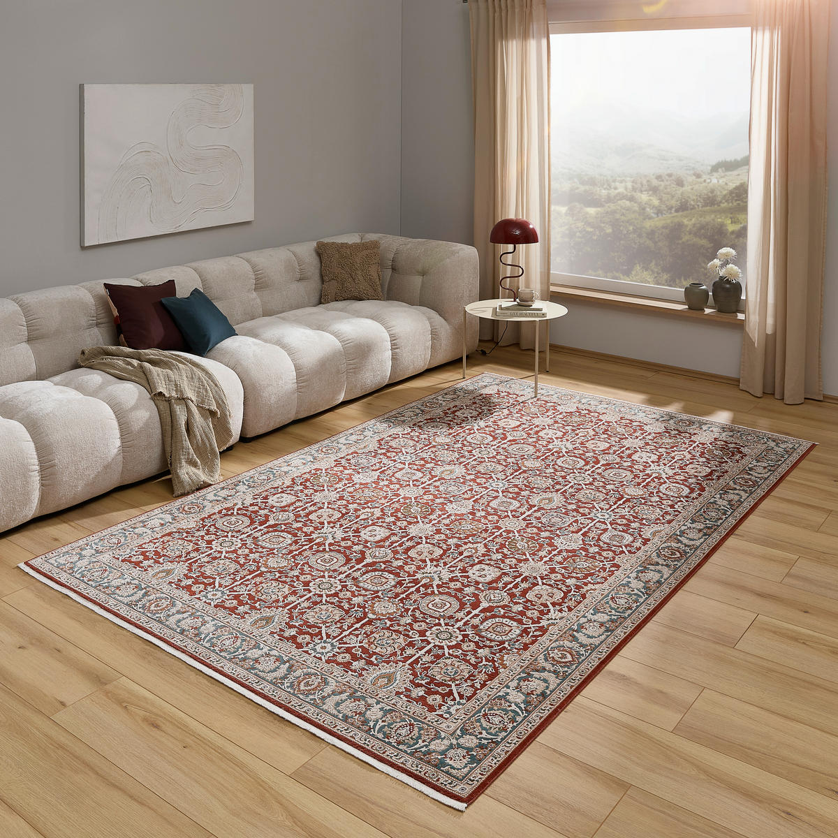 VINTAGE-TEPPICH 160/230 cm Beige, Terracotta rechteckig  - Beige/Terracotta, Design, Textil (160/230cm) - Cazaris
