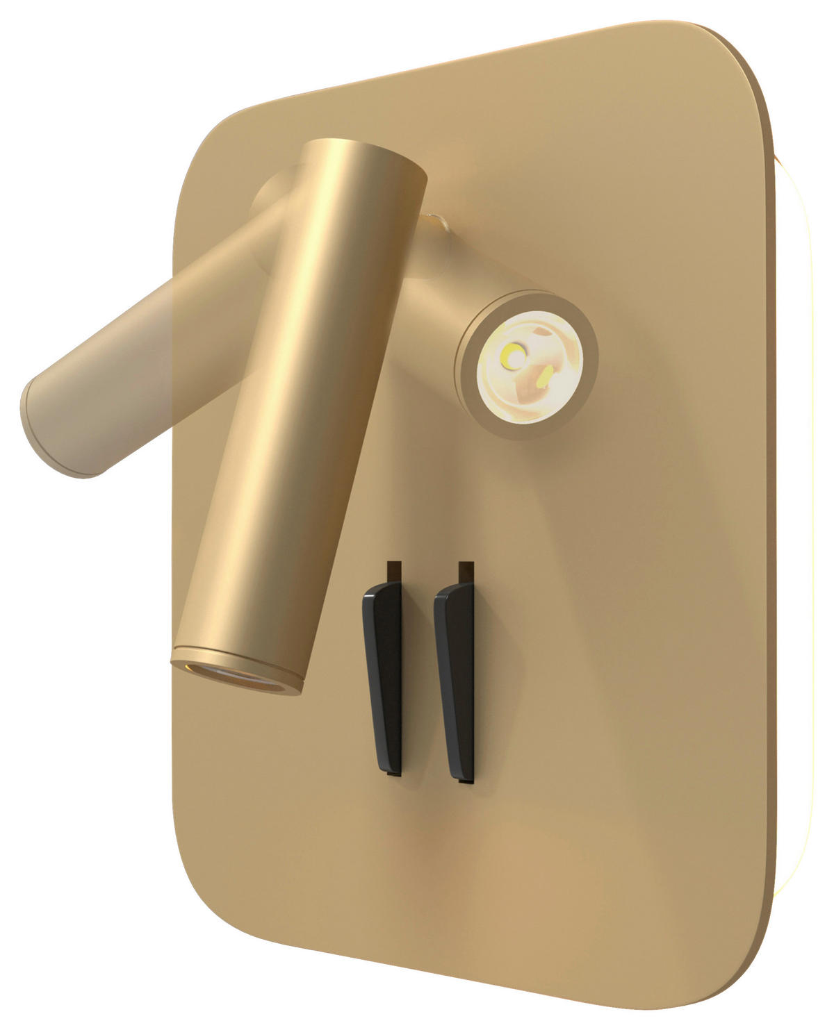 NÁSTENNÉ SVIETIDLO, 6,5/13/13 cm  - zlatá, Basics, kov/plast (6,5/13/13cm)