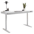 SCHREIBTISCH 140/70/73-118 cm  in Weiß  - Weiß, Design, Holzwerkstoff/Kunststoff (140/70/73-118cm) - Novel