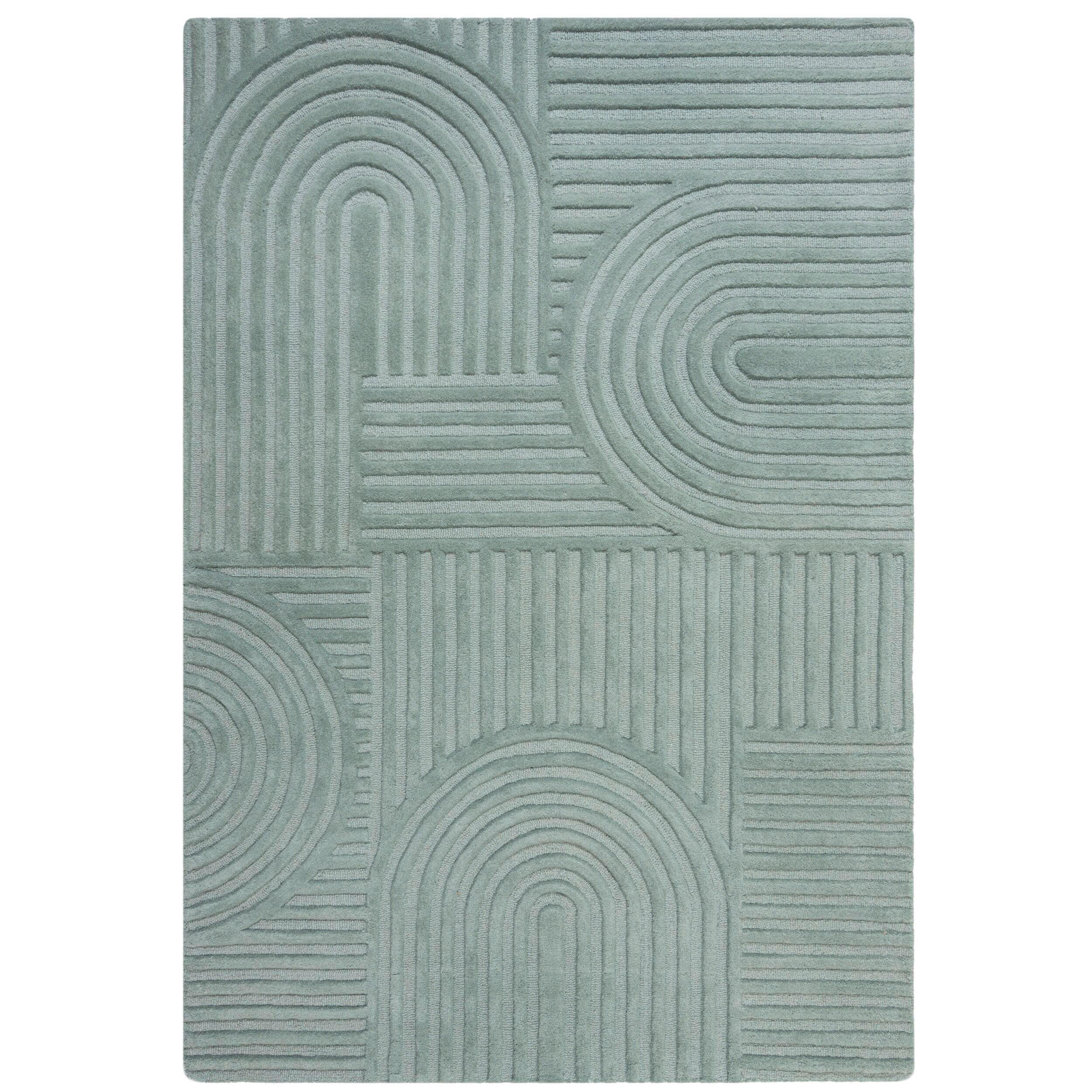 Flair Rugs Wollteppich Hellblau 230x160 cm