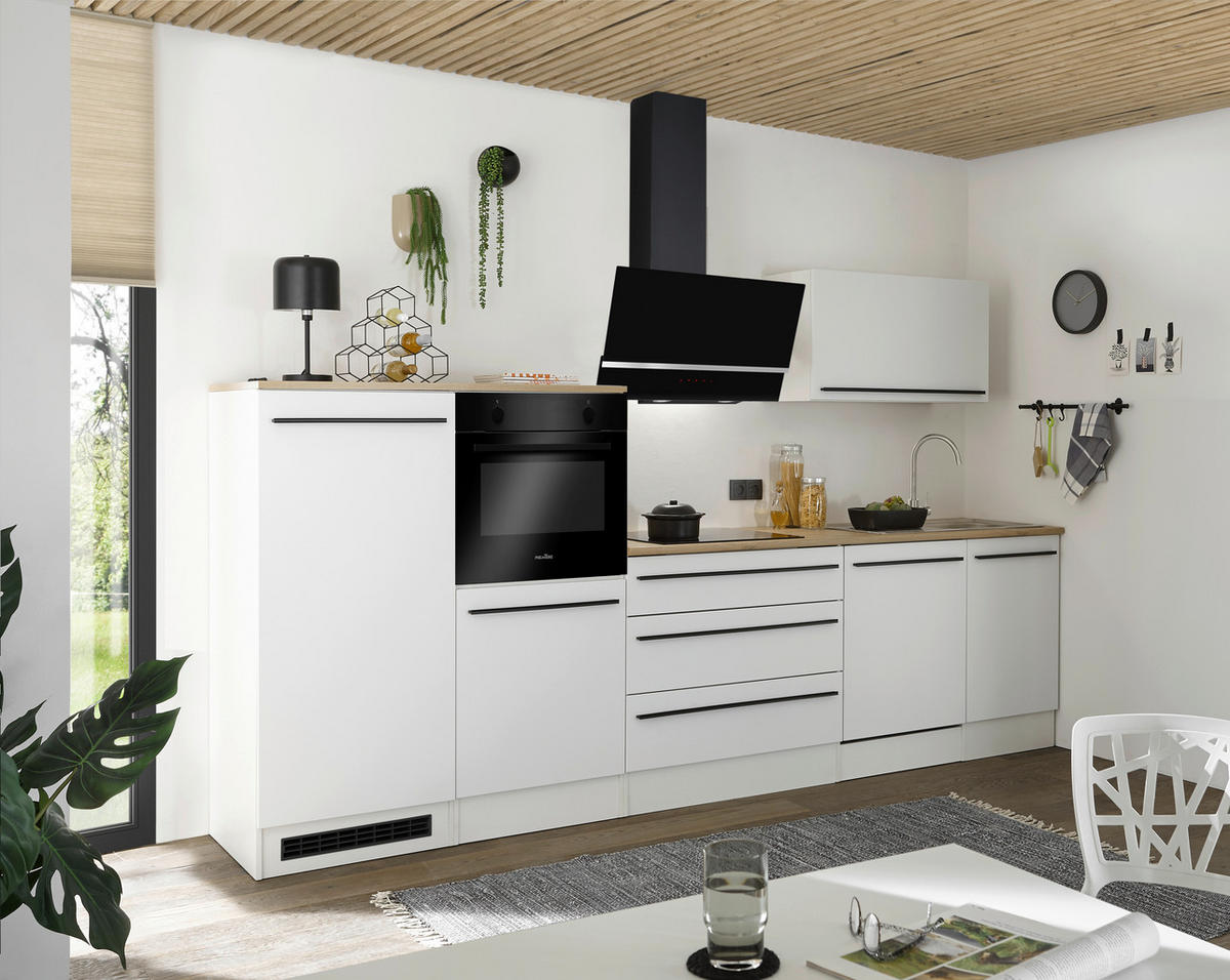 KÜCHENLEERBLOCK   in Weiß  - Weiß/Eiche Artisan, Basics, Holzwerkstoff/Kunststoff (320/200/60cm) - MID.YOU