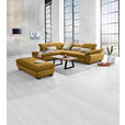 ECKSOFA in Flachgewebe Currygelb  242/313 cm  - Currygelb/Schwarz, Design, Textil/Metall (242/313cm) - Xora