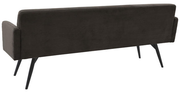 SITZBANK 216/86/68 cm Cord Mokka Metall - Schwarz/Mokka, Design, Textil/Metall (216/86/68cm) - Dieter Knoll