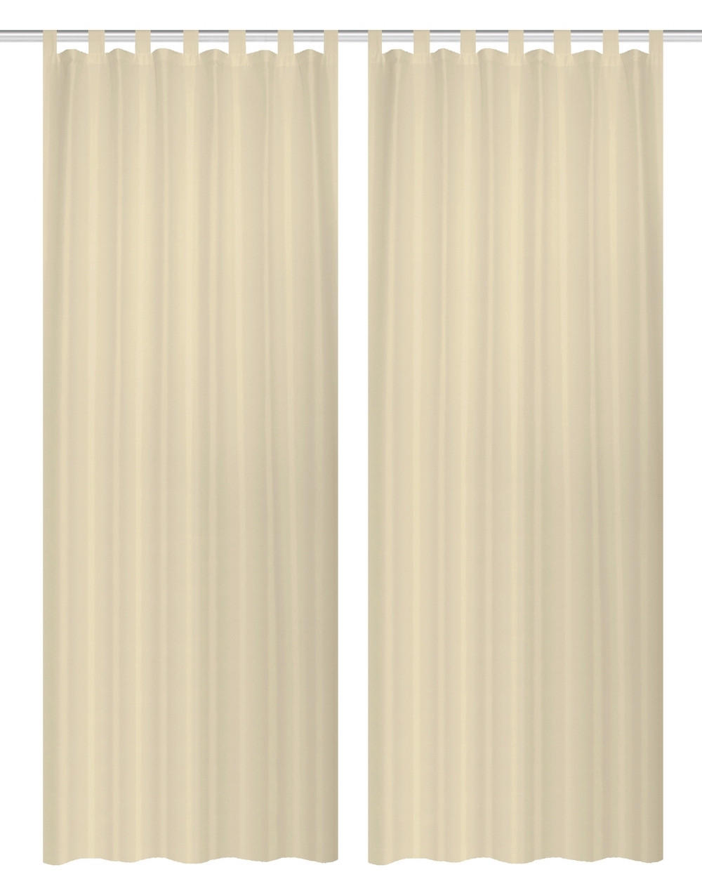 SCHLAUFENSCHAL  blickdicht   130/245 cm 2 Stück  - Beige, Basics, Textil (130/245cm)