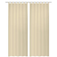 SCHLAUFENSCHAL  blickdicht   130/245 cm 2 Stück  - Beige, Basics, Textil (130/245cm)