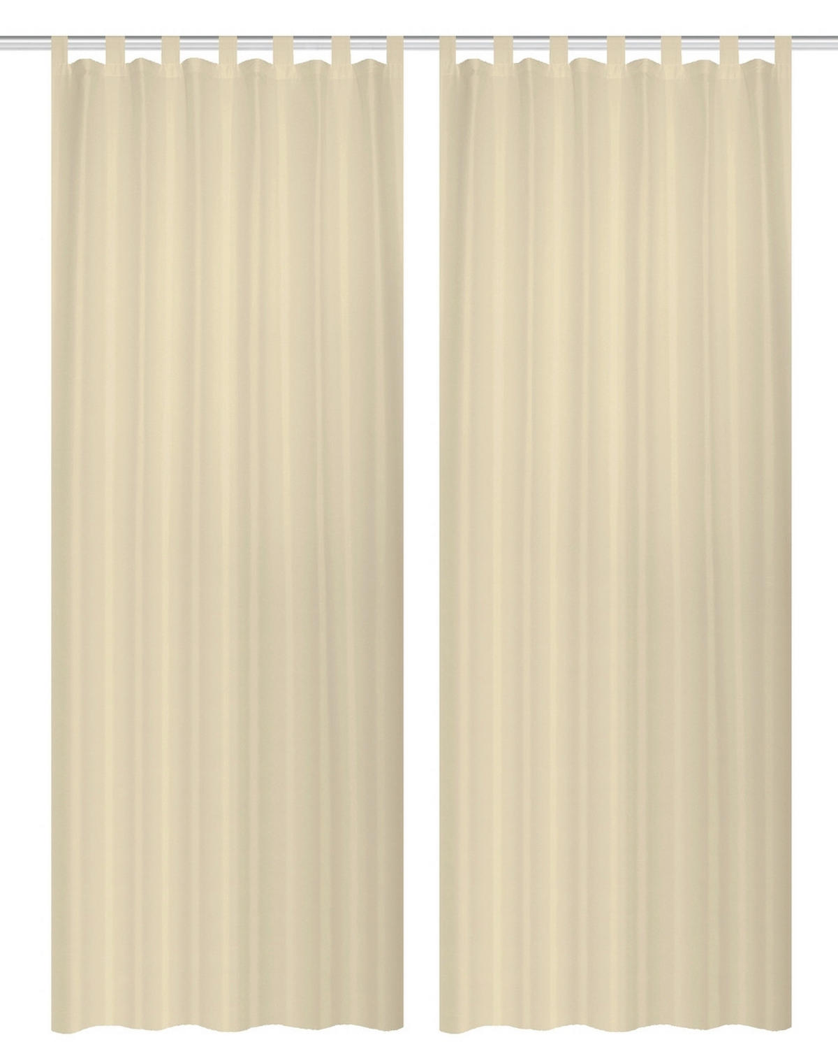 SCHLAUFENSCHAL  blickdicht   130/245 cm 2 Stück  - Beige, Basics, Textil (130/245cm)