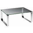 COUCHTISCH Klarglas 110/70/40 cm rechteckig Klar, Chromfarben  - Klar/Chromfarben, Design, Glas/Metall (110/70/40cm) - Novel