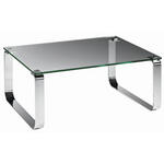 COUCHTISCH Klarglas 110/70/40 cm rechteckig Klar, Chromfarben  - Klar/Chromfarben, Design, Glas/Metall (110/70/40cm) - Novel