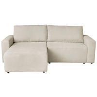 Colțar Extensibil, lemn, metal, plastic, textil, bej, 173/258 cm - bej/negru, Modern, plastic/lemn (173/258cm) - Carryhome