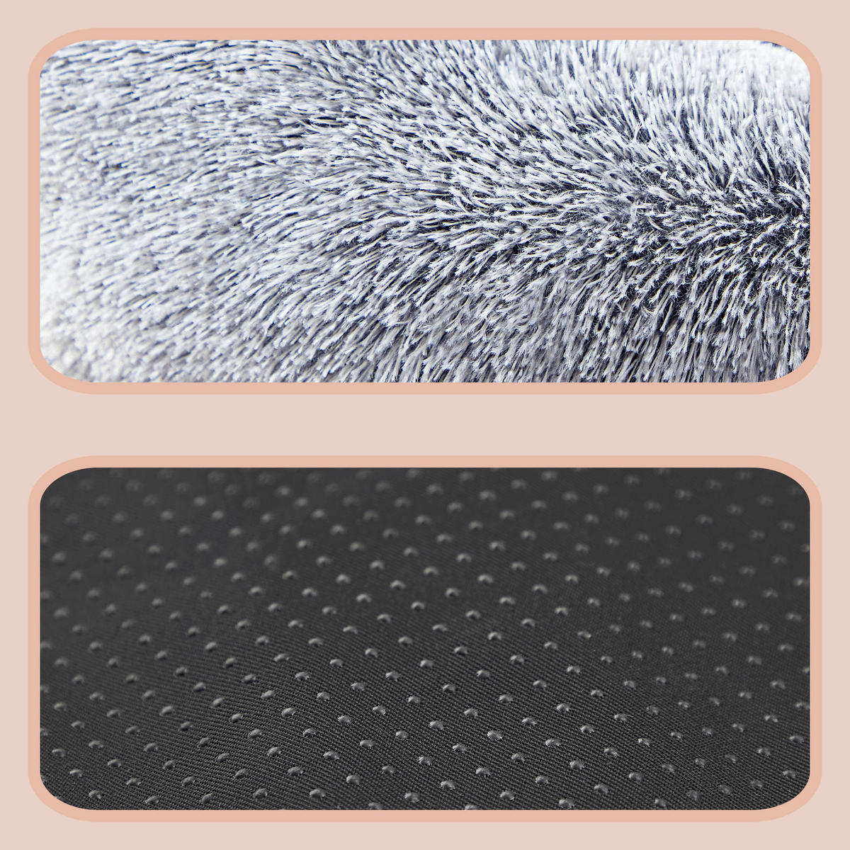 HUNDEBETT - Hellgrau, Trend, Textil (70/20/70cm) - Boxxx