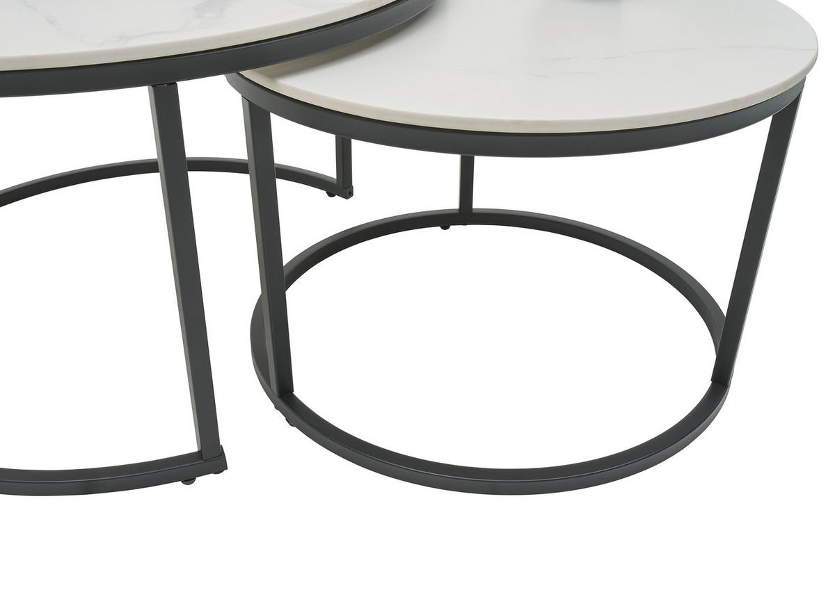 KLUB STOČIĆ  crna, bela  - bela/crna, Moderno, metal/keramika (80/42cm) - Hom`in