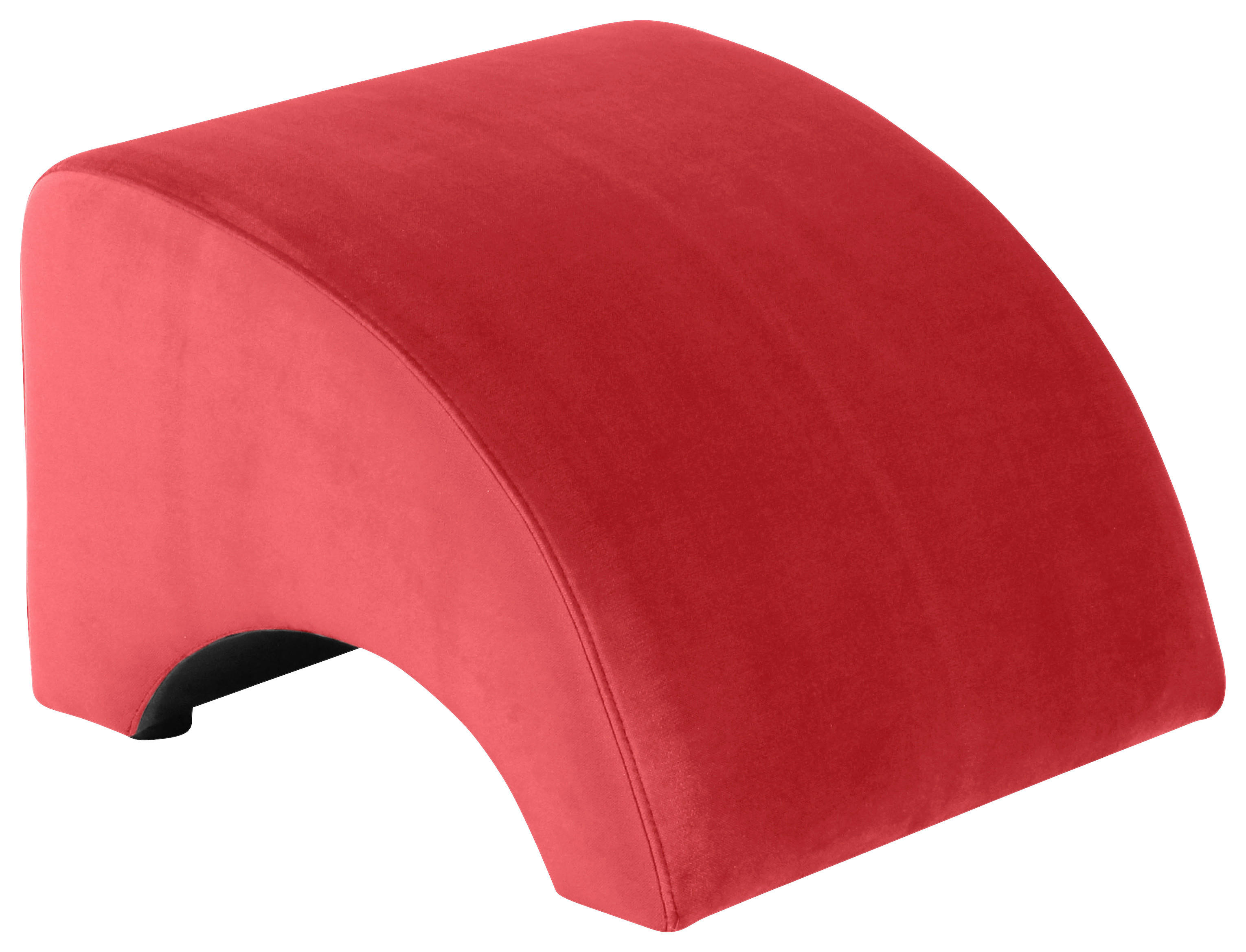 HOCKER Samt, Velours Rot  - Rot, Design, Kunststoff/Textil (52/37/54cm) - Max Winzer
