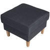 HOCKER in Textil Blau  - Blau/Buchefarben, Design, Holz/Textil (53/45/53cm) - Max Winzer
