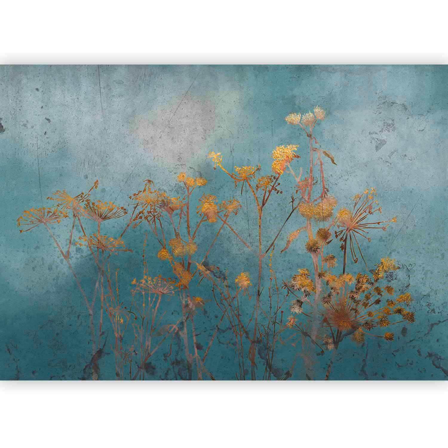 FOTOTAPETE  - Blau/Goldfarben, Basics, Textil (400/280cm) - artgeist
