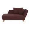 RÉCAMIERE in Flachgewebe Weinrot  - Eichefarben/Weinrot, Modern, Holz/Textil (205/74-87/94cm) - Bali