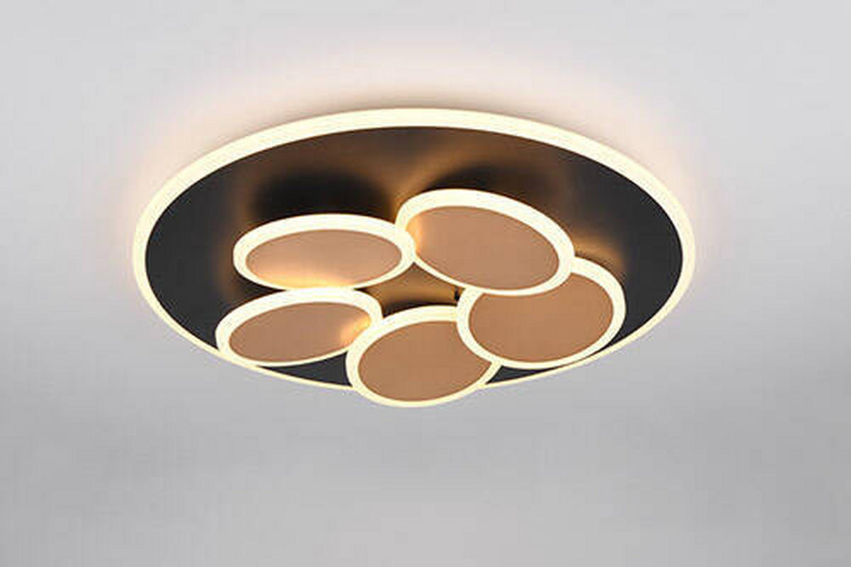LED-DECKENLEUCHTE  49/7.5 cm    - Goldfarben/Schwarz, Design, Metall (49/7.5cm) - Trio Leuchten