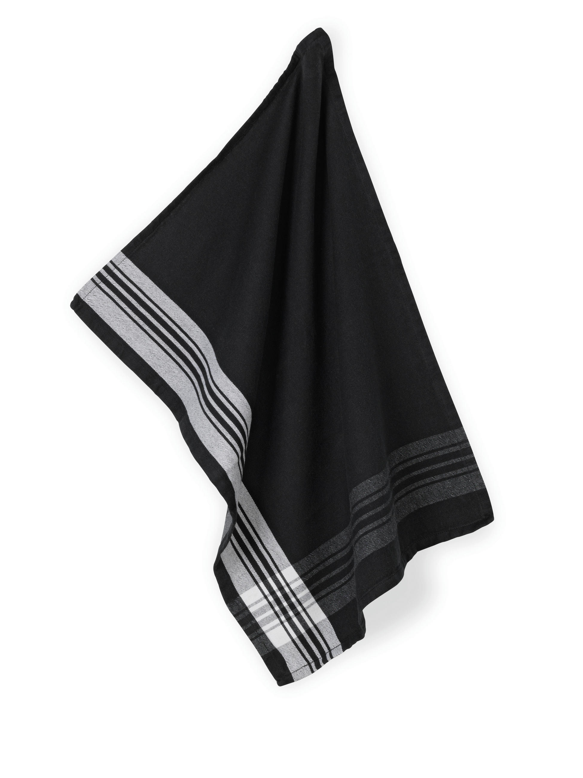 GESCHIRRTUCH Schwarz  - Schwarz, Basics, Textil (50/70cm) - Kela