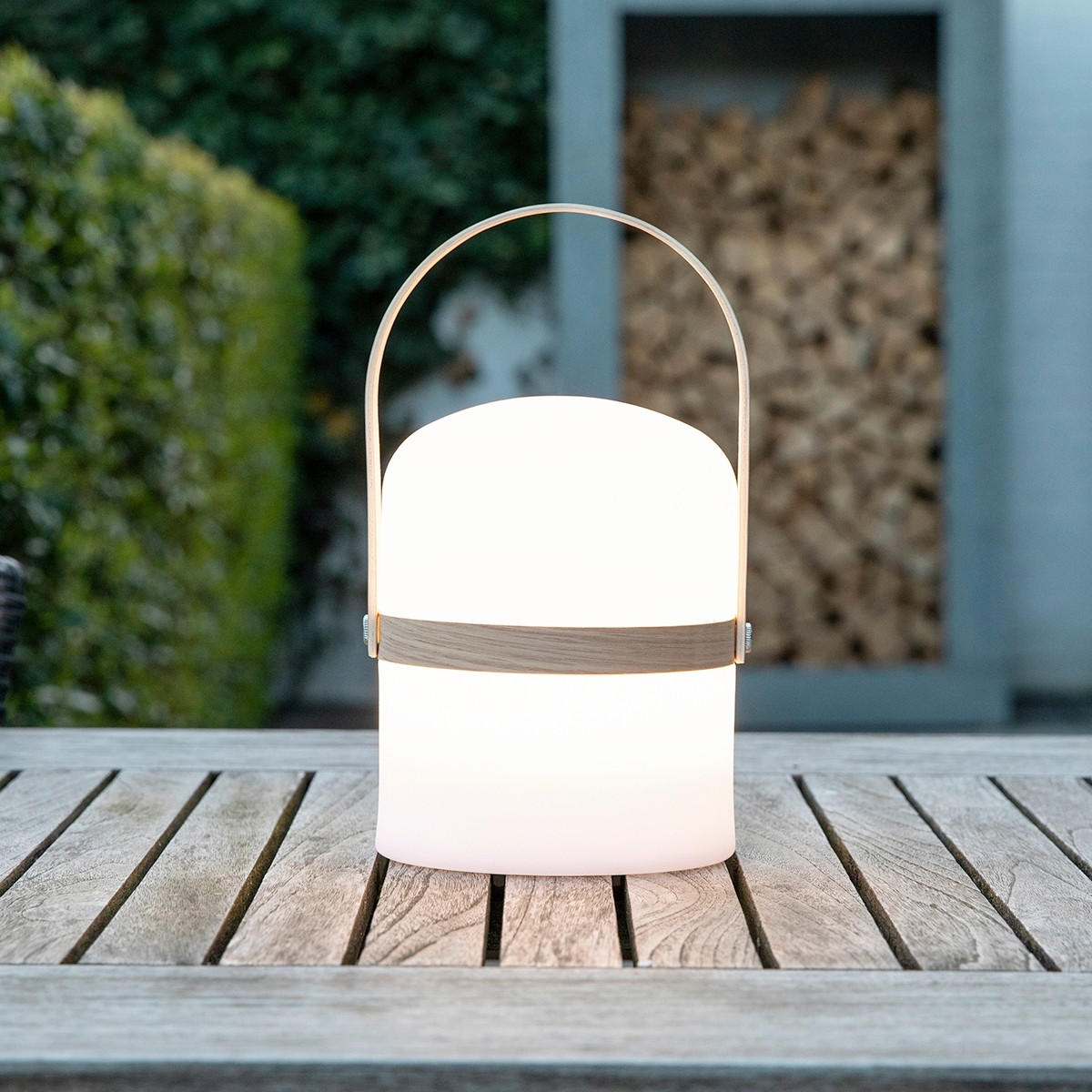 LED-AUßENLEUCHTE JOE 14.5/26.5 cm   - Hellbraun/Weiß, Basics, Holz/Kunststoff (14.5/26.5cm) - Lucide