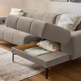 ECKSOFA in Chenille Beige  311/167 cm  - Beige/Schwarz, Design, Textil/Metall (311/167cm) - Xora