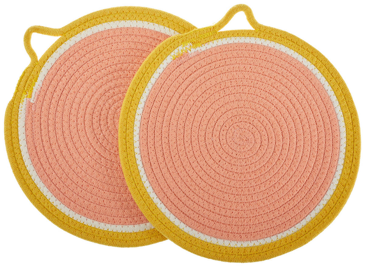 UNTERSETZERSET Textil Linon Multicolor 30 cm  - Multicolor, Design, Textil (30cm) - Esposa