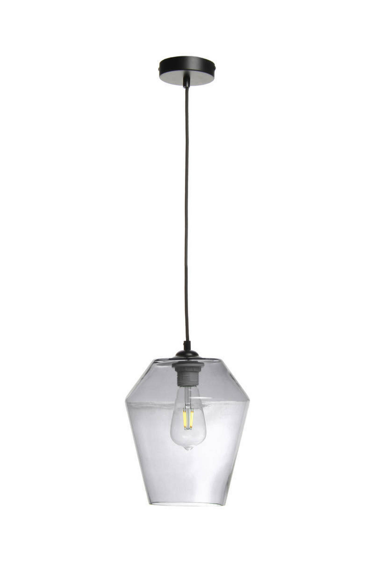 ZÁVĚSNÉ SVÍTIDLO,  21/30/21 cm - šedá, Trend, sklo (21/30/21cm) - P & B